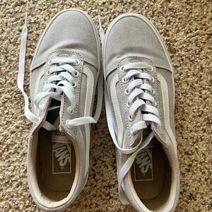 Vans Gray Canvas Sneakers worn once